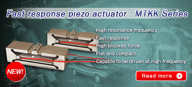 Fast response piezo actuator : MTKK Series